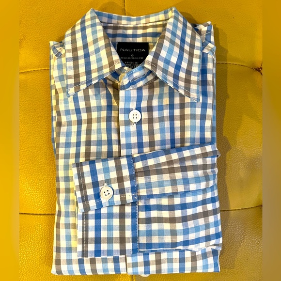 NAUTICA Boys Plaid Dress Shirt - Picture 4 of 4